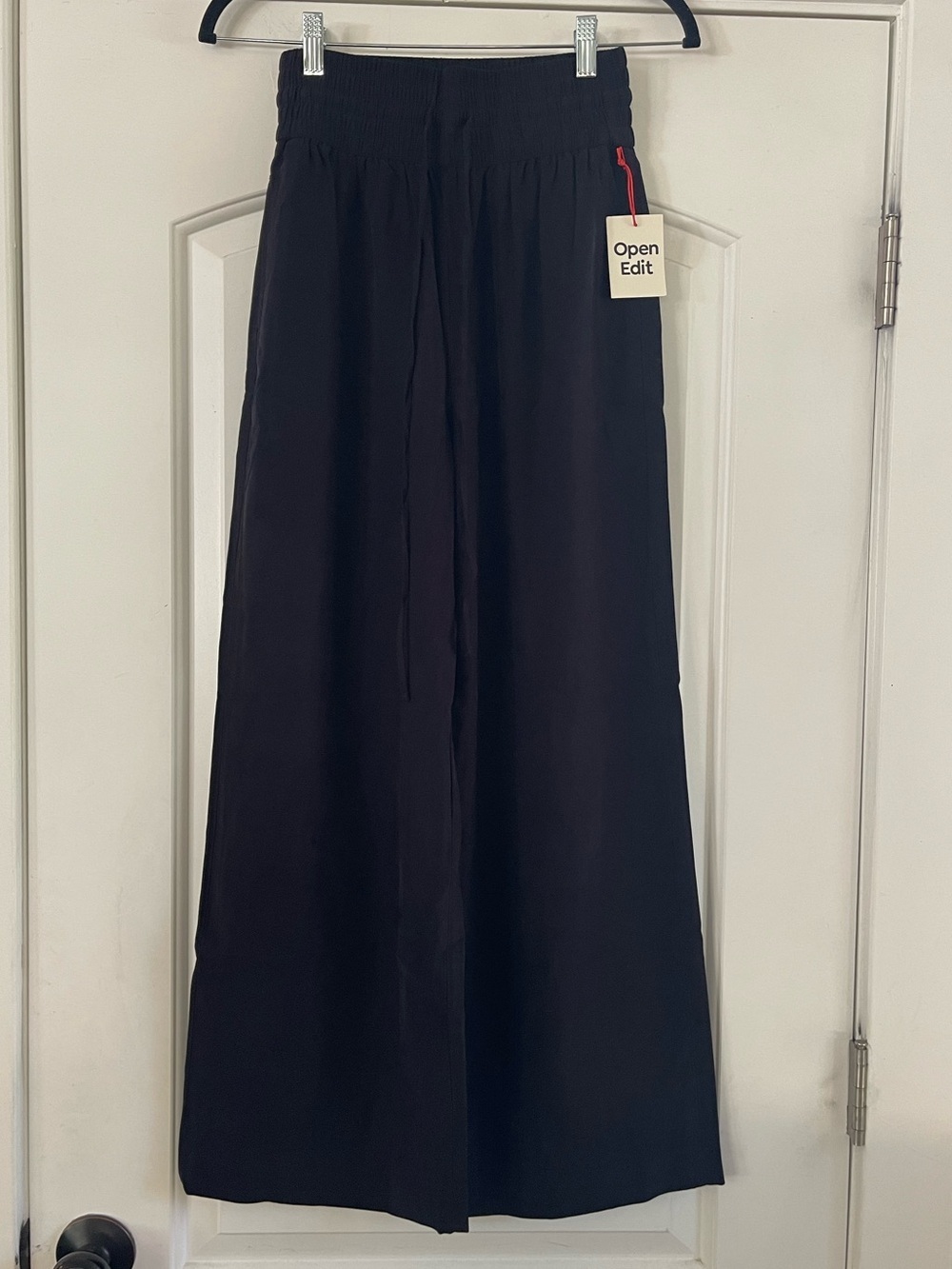 Open Edit Wide Leg Pants Black - XS